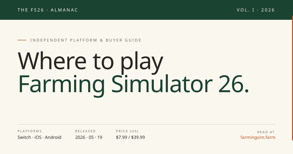 Farming Simulator 26 on PC: No Native Build — How to Play